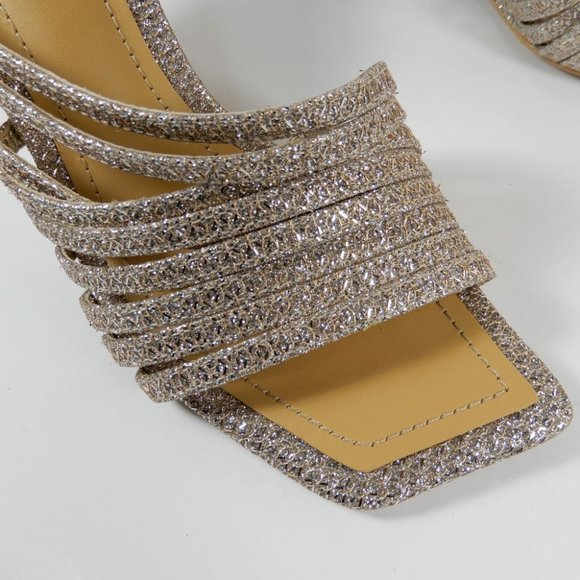 MERCEDES CASTILLO Cecilia Slide Wedge SANDALS Size 6 Platinum Leather NEW $450 - Picture 10 of 12